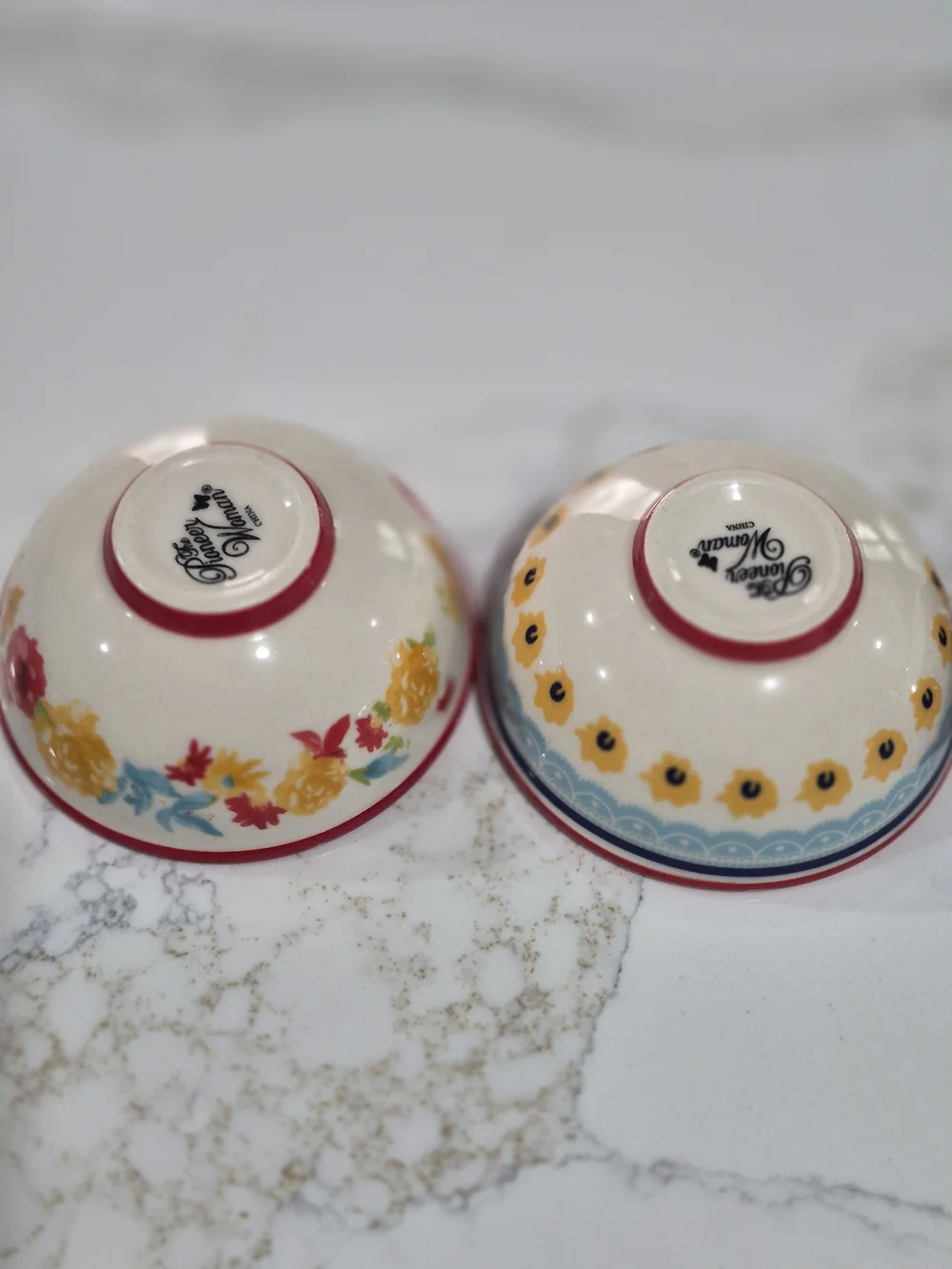 The Pioneer Woman HTF Set of 4 Mini Ceramic Bowls Floral OS